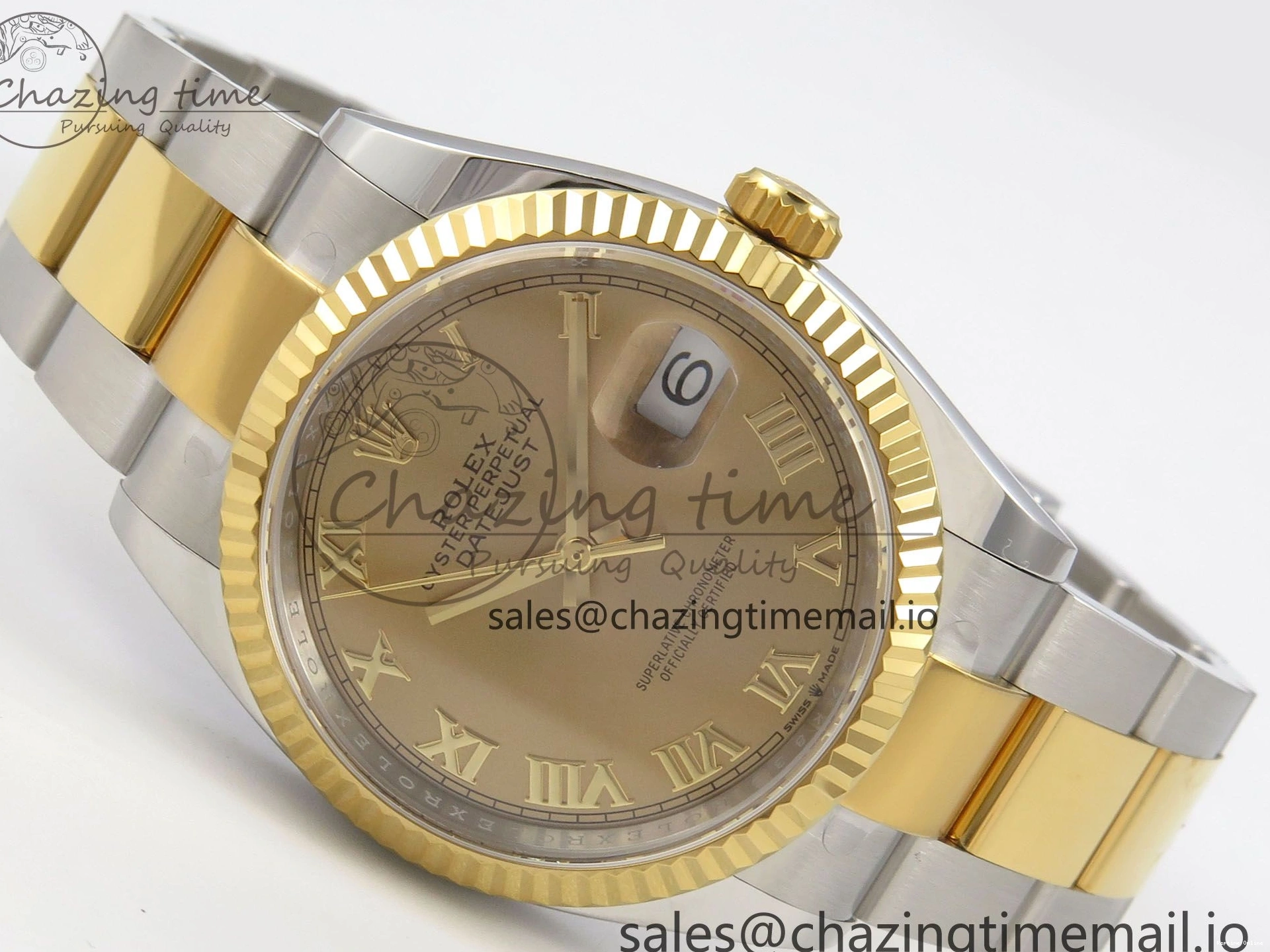 0111 DateJust 36 SS YG ARF 1:1 Best Edition 904L Steel YG Roman Dial on Oyster Bracelet SH SportInspired 101